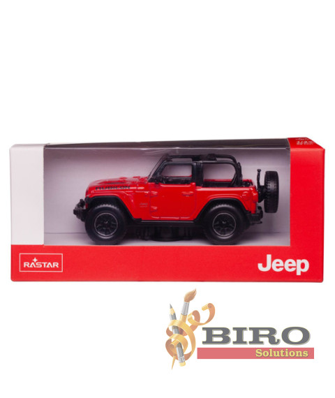 RS Masina RASTAR Die cast 1:43 JEEP Wrangler Rubicon, rosie, 58378